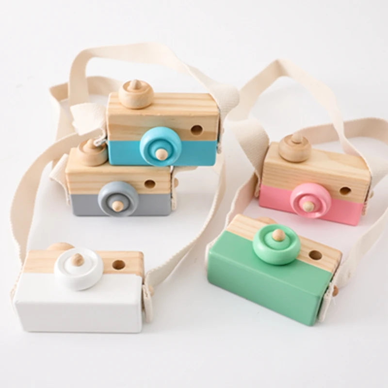 PendantCams: Montessori Toy Wood Camera Blocks